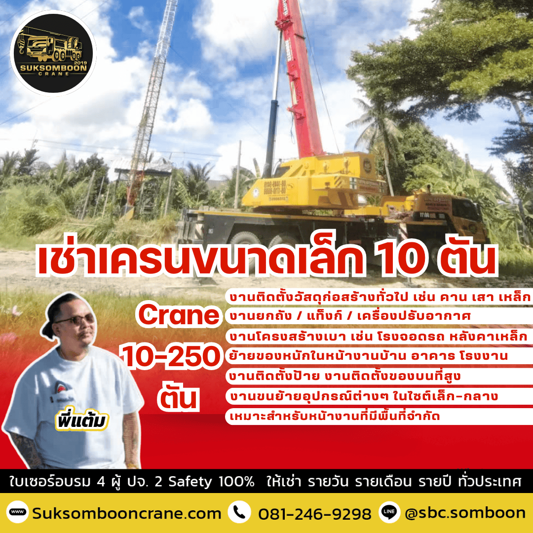 เช่าเครนขนาดเล็ก 10 ตัน
