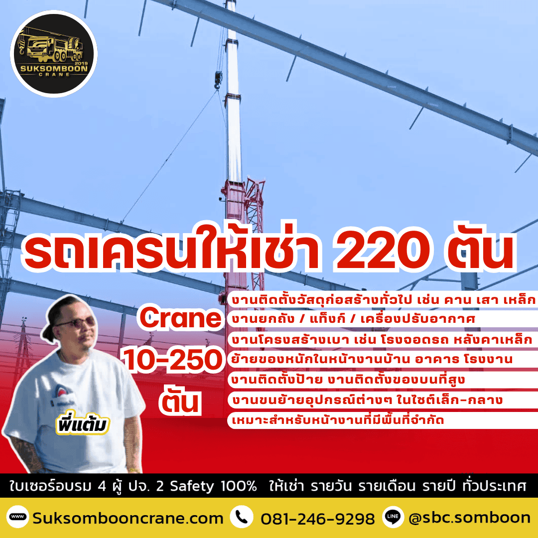 รถเครนให้เช่า 220 ตัน

