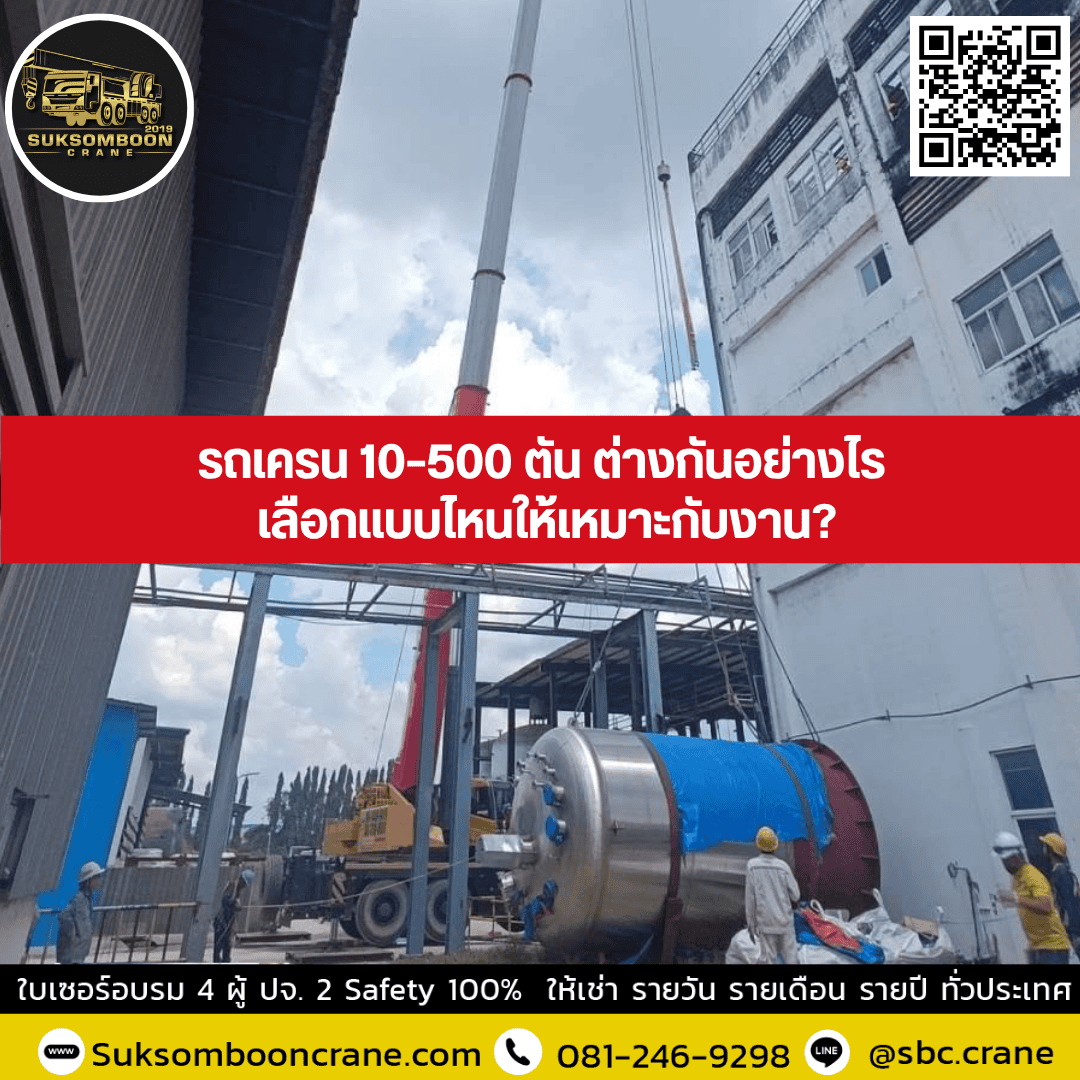 รถเครน 10–500 ตัน ต่างกันอย่างไร เลือกแบบไหนให้เหมาะกับงาน? รถเครน 10–500 ตัน ต่างกันอย่างไร เลือกแบบไหนให้เหมาะกับงาน?