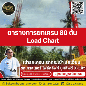 ตารางการยกเครน 80 ตัน Load Chart