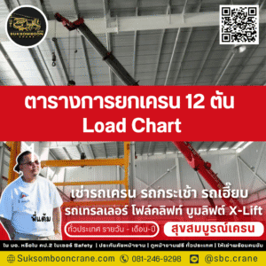 ตารางการยกเครน 12 ตัน (Load Chart)