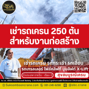 เช่ารถเครน 250 ตัน สำหรับงานก่อสร้าง
