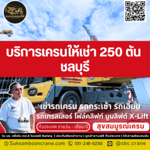 บริการเครนให้เช่า 250 ตัน ชลบุรี